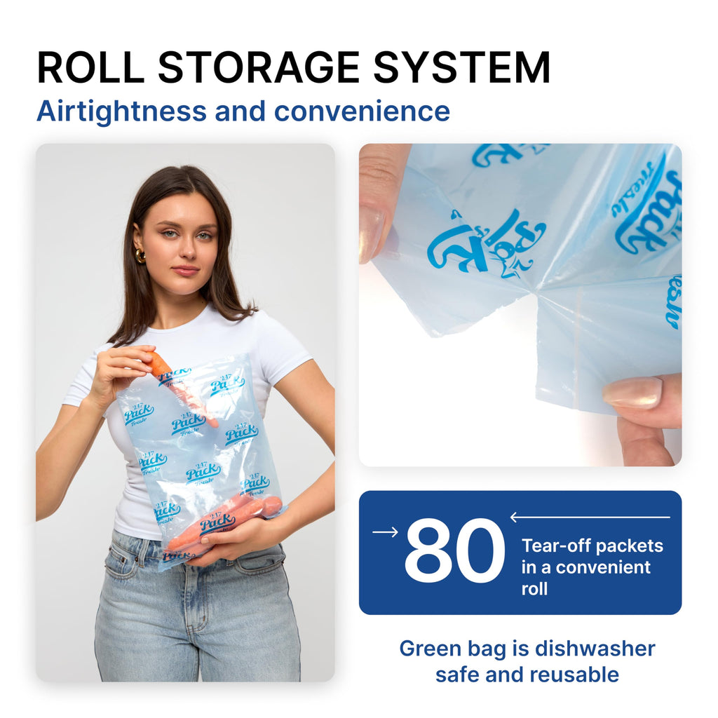 Reusable Storage Bags Roll 10 x 14 Inches 1 Gallon 80 pcs